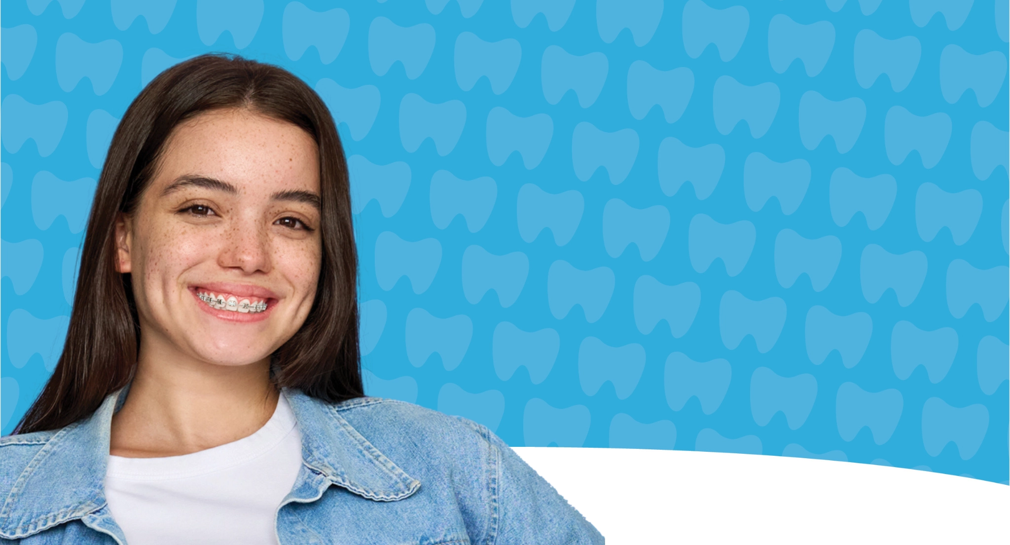 young woman smiling with braces