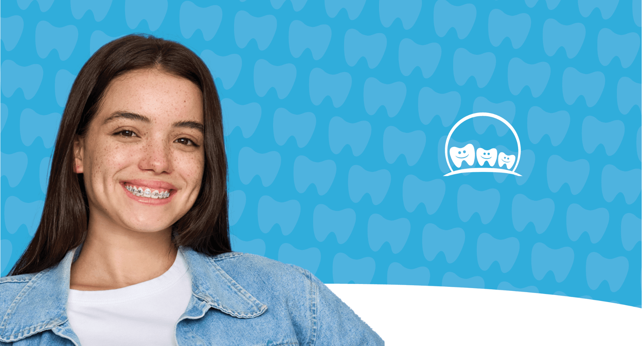 young woman smiling with braces